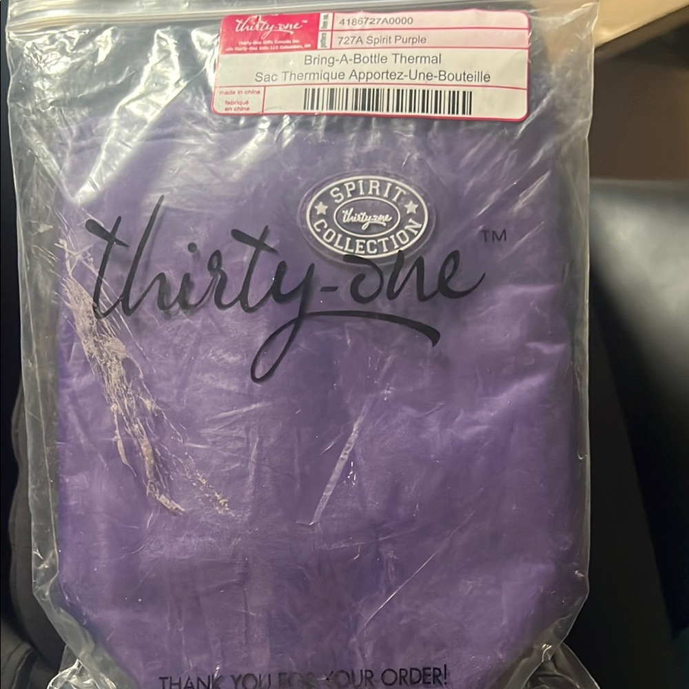 Thirty-One Spirit Collection Purple Thermal Bag
